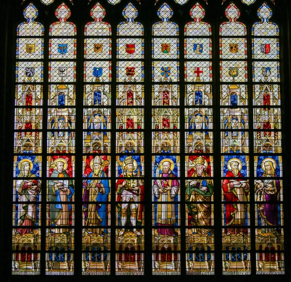 Stained Glass - Catholic Saints — Stock Photo, Image