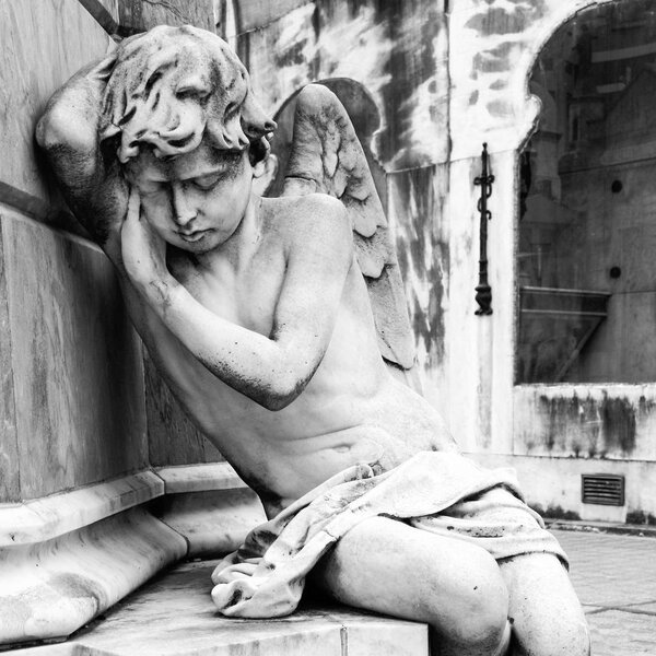 Anjo de luto em Recoleta — Fotografia de Stock