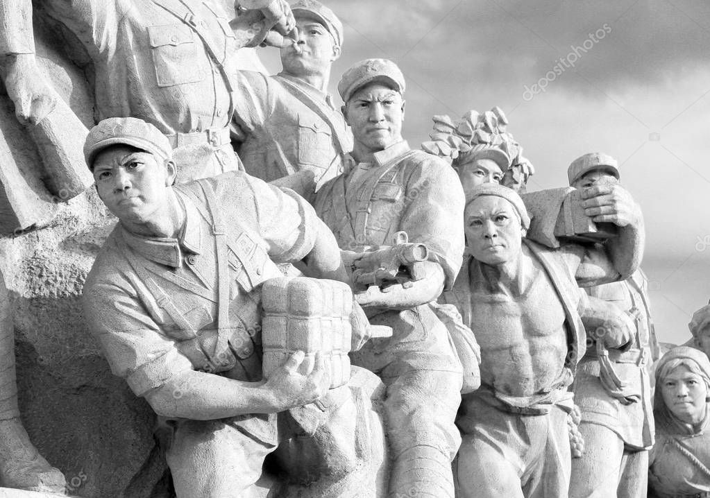 Red Army Statues at Mao's Mausoleum