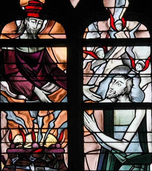 กระจกสี - พระเยซูคริสต์ — ภาพถ่ายสต็อก