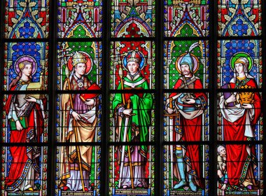 Vitray Brüksel Sablon Kilisesi - Katolik Azizler