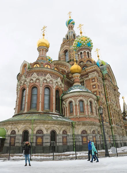 Templom, a Megváltó, a kiömlött vért, st. petersburg, Oroszország — Stock Fotó