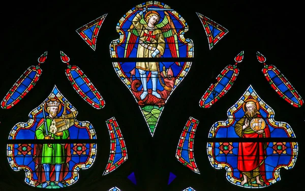 Vitrail - Saints Michel et Jean-Baptiste — Photo