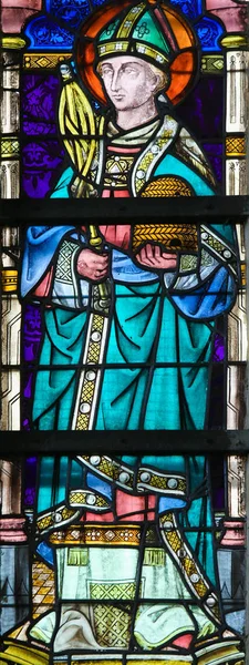 Gebrandschilderd glas - Saint Ambrose — Stockfoto