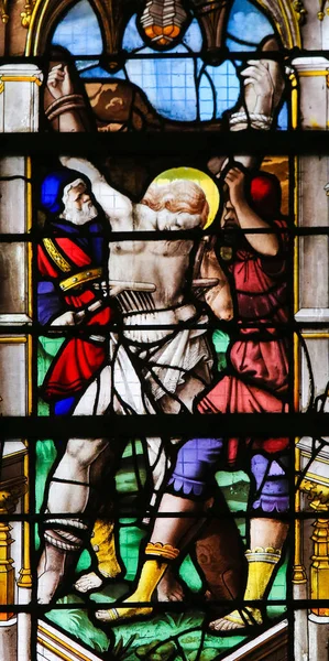 Vidrieras en la Catedral de Rouen — Foto de Stock