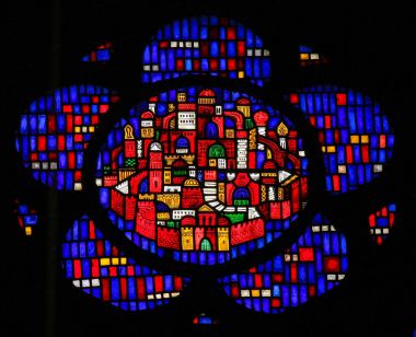Stained Glass in Worms - New Jerusalem clipart