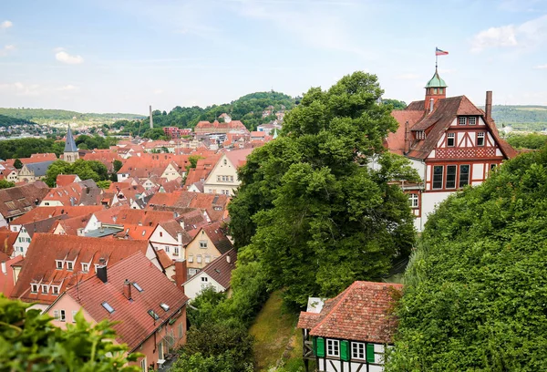 Nézd a Tübingen közepén található, Baden-Wurttemberg, Németország — Stock Fotó