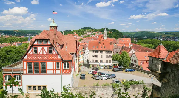 Vista sobre o centro de Tubingen, Baden-Wurttemberg, Alemanha — Fotografia de Stock