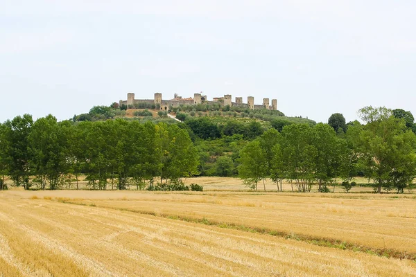 Monteriggioni i provinsen Siena, Toscana, Italien — Stockfoto