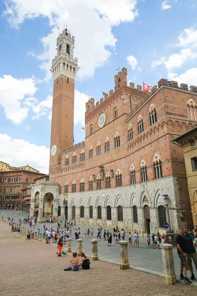 Torre Mangia a Siena, Toscana, Italia — Foto Stock