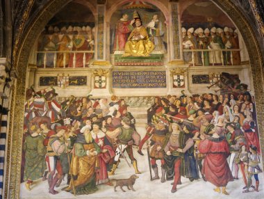 Fresk Piccolomini Kütüphane, Siena