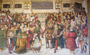 Fresco in Piccolomini Library, Siena clipart