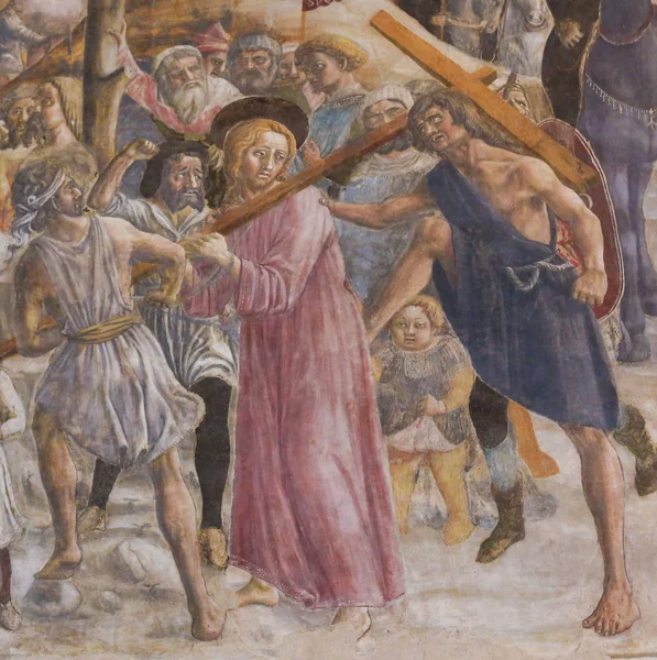 Siena vaftizhane - Calvary için yolun açık havada — Stok fotoğraf