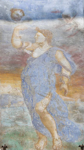 Fresco's op de zaak Cazuffi-Rella Trente — Stockfoto