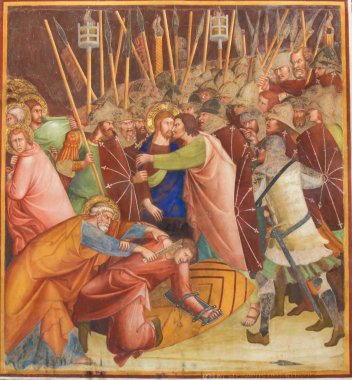 San Gimignano - Judas Kiss fresk