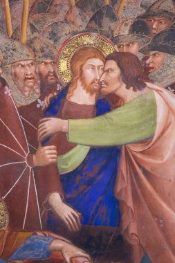 San Gimignano - Judas Kiss fresk