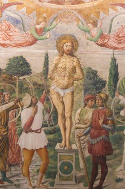 San Gimignano - St Sebastian şehit fresk