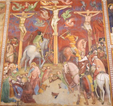 San Gimignano - çarmıha fresk