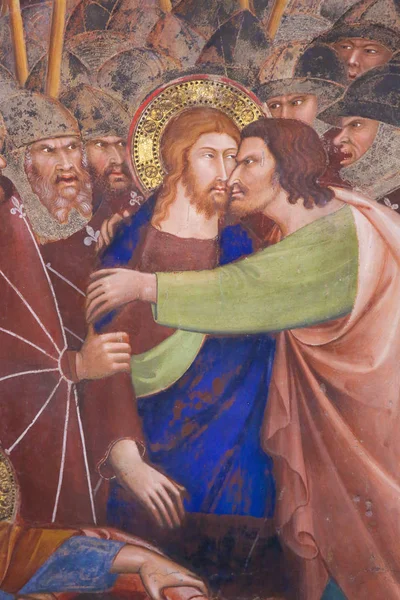 Fresque à San Gimignano - Baiser de Judas — Photo