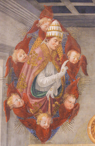 Мбаппе в Сан-Джиминьяно - святой Григорий Великий
