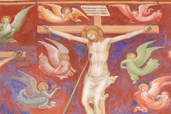 Fresco en San Gimignano - La Crucifixión — Foto de Stock