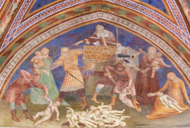 San Gimignano - masumların katli fresk