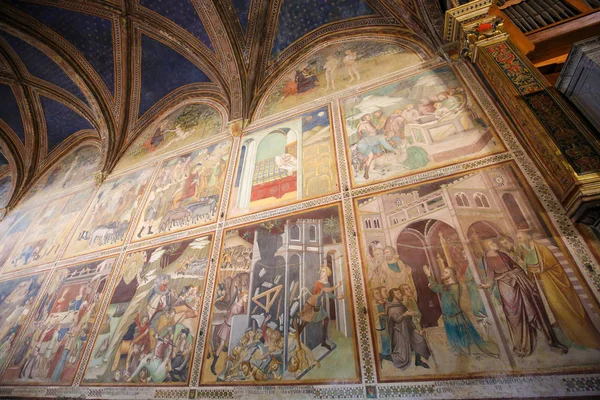 Fresco en San Gimignano Collegiata — Foto de Stock