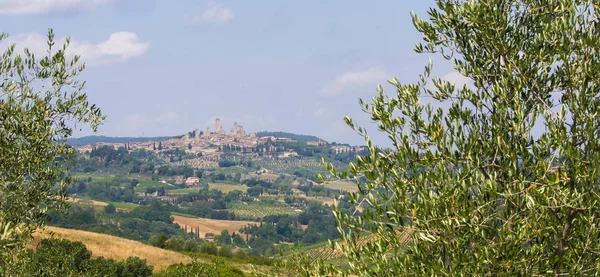 San Gimignano, Toszkána, Olaszország — Stock Fotó