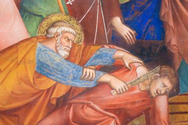 San Gimignano - Saint Peter ve Auctarii fresk