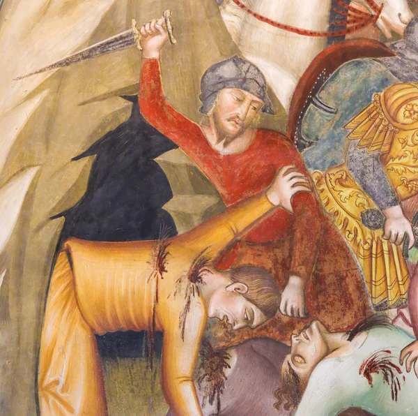 San Gimignano - iş oğulları katliamı fresk