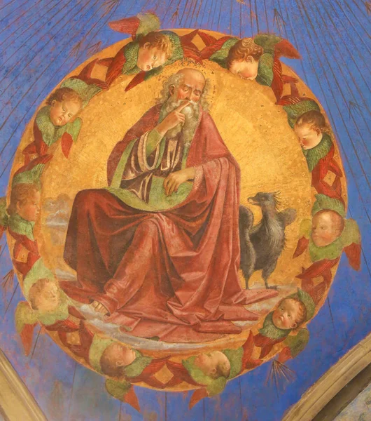 Fresco en San Gimignano - Juan Evangelista — Foto de Stock