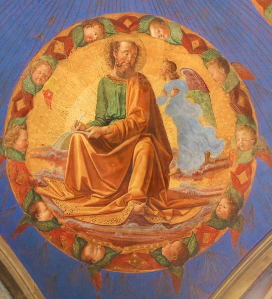 San Gimignano - Matthew Evangelist fresco