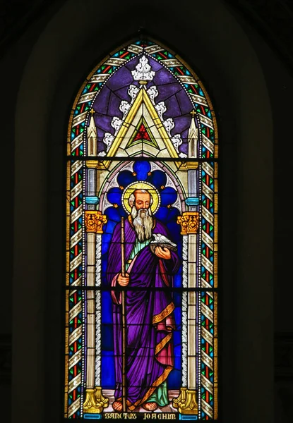 Sticlă vitrată - Sfântul Joachim — Fotografie, imagine de stoc