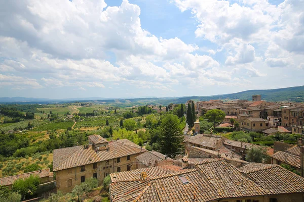 San Gimignano en Toscana, Italia — Foto de Stock