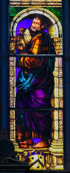 Stained Glass of St Mark the Evangelist — Stock Photo, Image