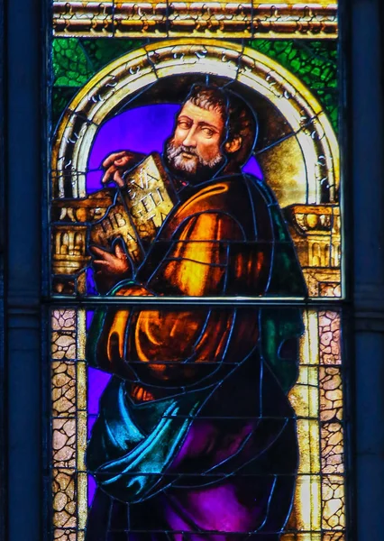 Vitrail de saint Marc l "évangéliste — Photo