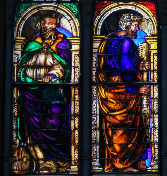 Stained Glass - Basilica of San Petronio, Bologna — Stock Photo, Image