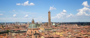 View on the historic center of Bologna, Italy clipart