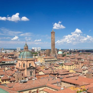 View on the historic center of Bologna, Italy clipart