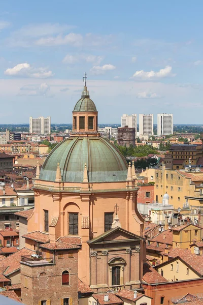View from the Basilica di San Petronio on the Center of Bologna — Stock Photo, Image