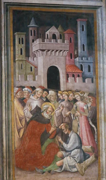 Фреска в базилике Сан-Петронио, Болонья — стоковое фото