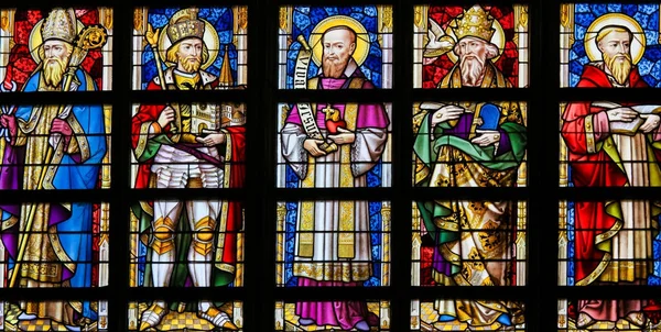 Stained Glass - Catholic Saints — Stock Photo, Image