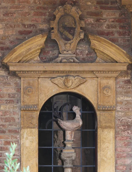 Κόκορας του Αγίου Πέτρου με τη Βασιλική του Santo Stefano, Μπολόνια — Φωτογραφία Αρχείου