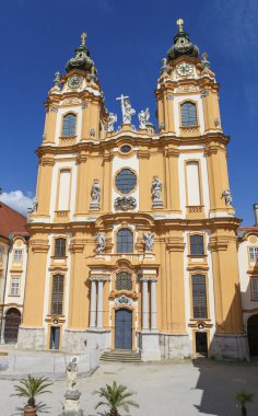 Stift Melk veya Melk Manastırı Melk kasaba, Lower Austria, Avusturya yukarıda