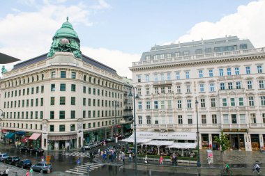 Hotel Sacher görünümü, ünlü bir beş yıldızlı otel ve Generali binada Innere Stadt ilk Viyana Merkez İlçesi, Avusturya