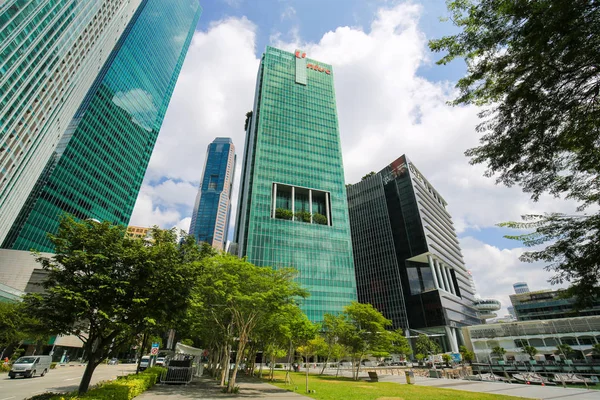Centrum finansowe Marina Bay w Singapurze — Zdjęcie stockowe
