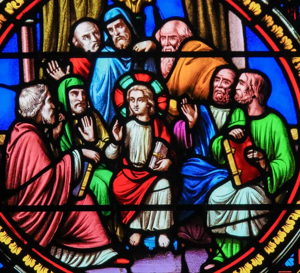 Saint Adresse France August 2019 Stained Glass Chapel Notre Dame — Stock Photo, Image