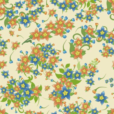 tasarımınız için zarif çiçek Dikişsiz desen arka plan