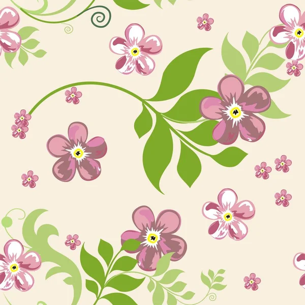 Κομψό floral μοτίβο απρόσκοπτη υπόβαθρο για το σχεδιασμό σας — Διανυσματικό Αρχείο