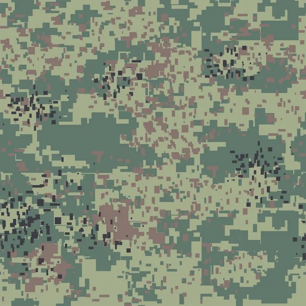 Digitala pixel kamouflage sömlösa mönster för din design. Vector textur — Stock vektor